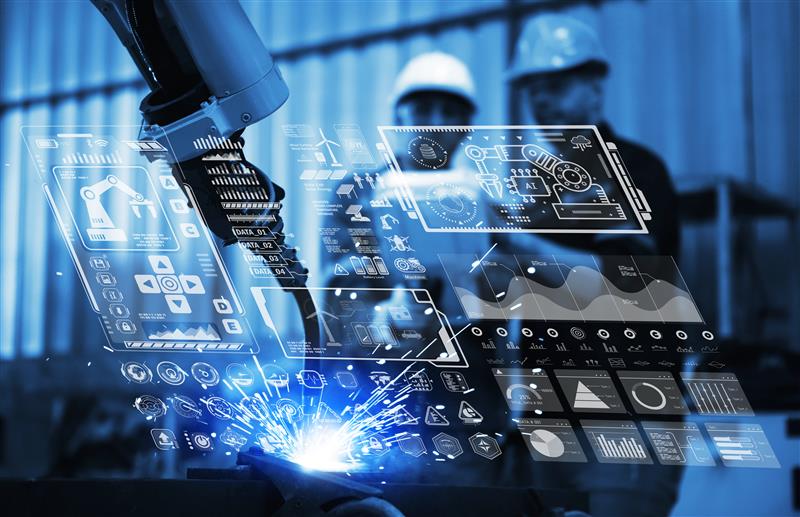 Fundo automação industrial